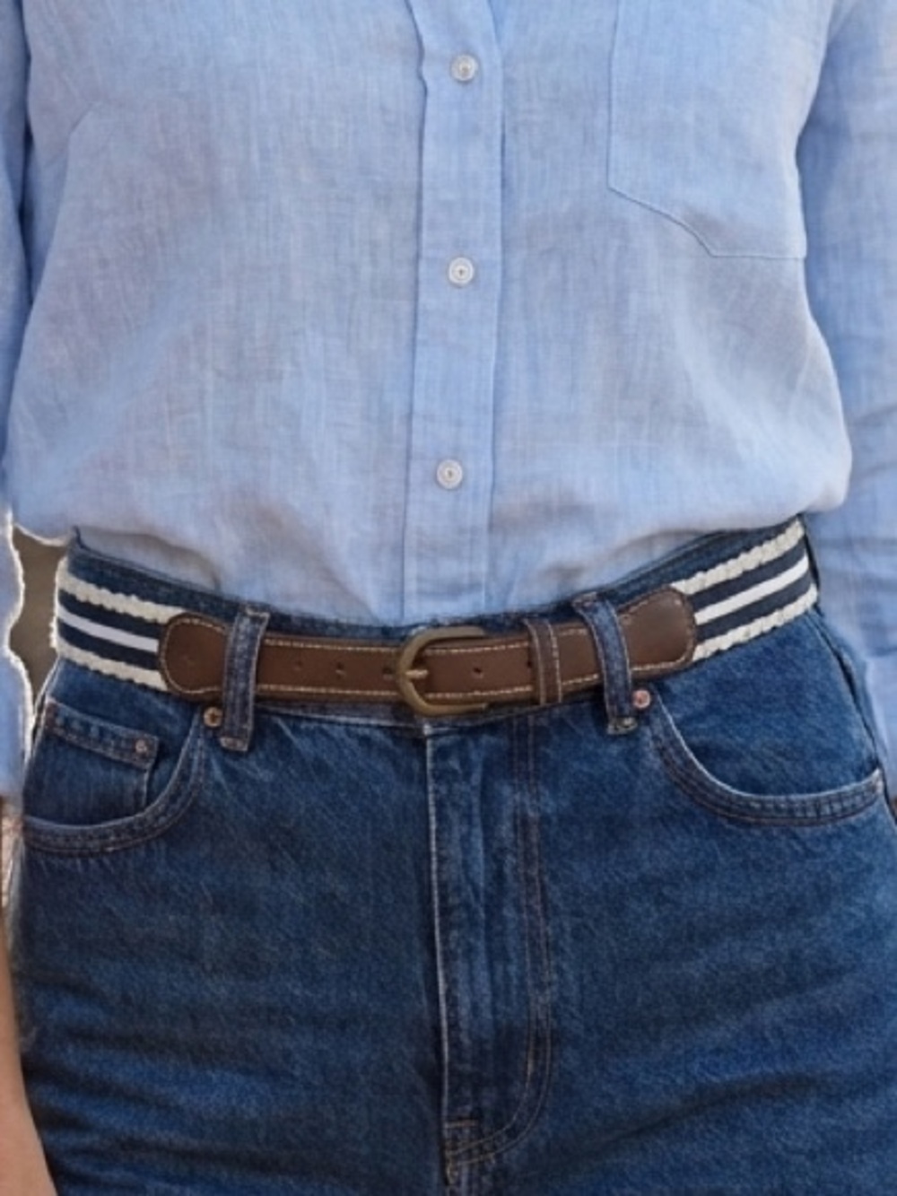 Abercrombie & Fitch Y2K Vintage Braided Nautical Belt